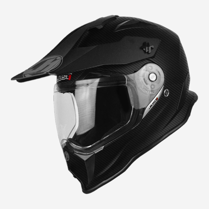 [저스트원] J14 카본 듀얼 오프로드 헬멧 BLACK MATT